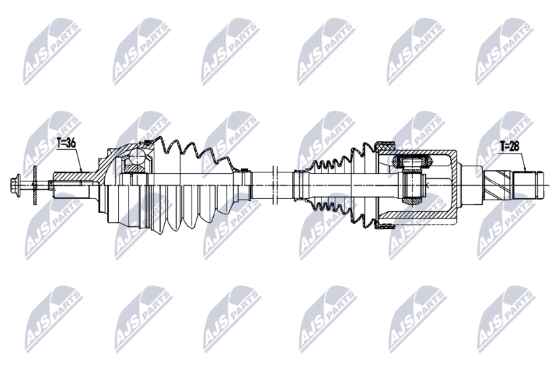 NTY NPW-VV-170 Drive Shaft