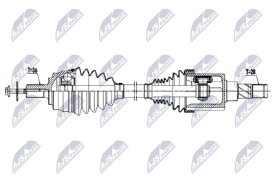 Drive Shaft NTY NPW-VV-170