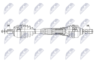 Drive Shaft NTY NPW-VV-172