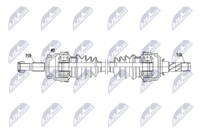 Drive Shaft NTY NPW-VV-173