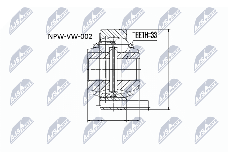 NTY NPW-VW-002 Joint Kit, drive shaft