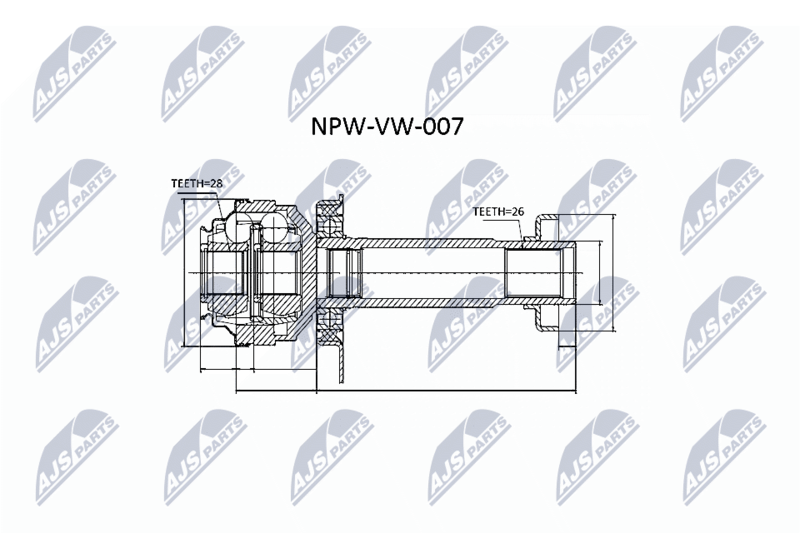 NTY NPW-VW-007 Joint Kit, drive shaft