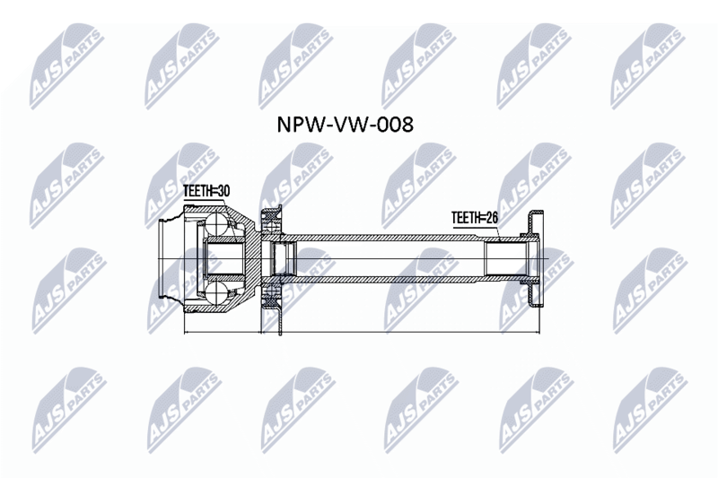 NTY NPW-VW-008 Joint Kit, drive shaft
