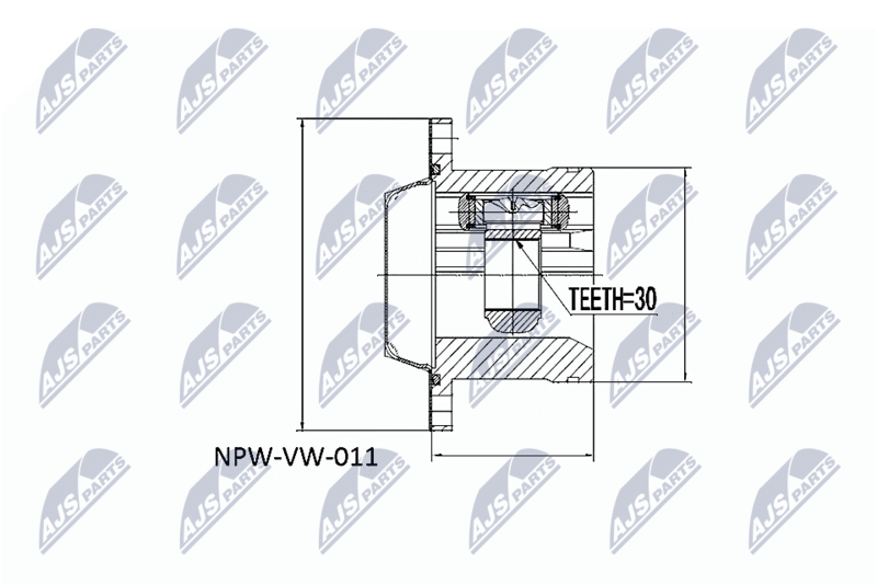 NTY NPW-VW-011 Joint Kit, drive shaft