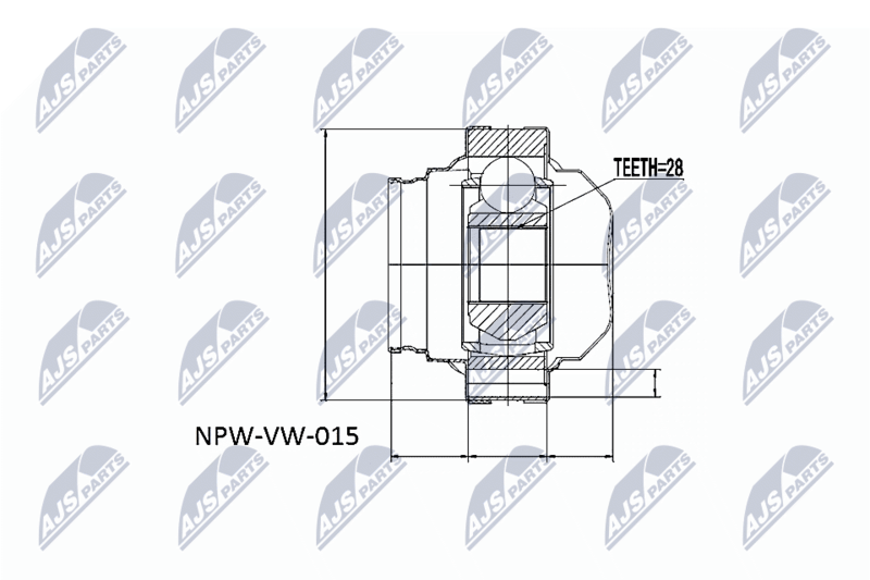 NTY NPW-VW-015 Joint Kit, drive shaft