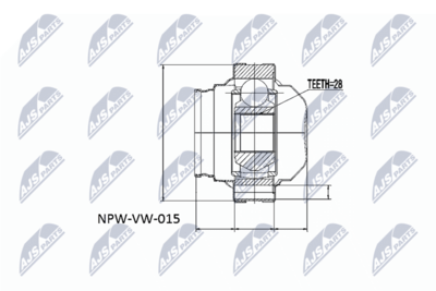Joint Kit, drive shaft NTY NPW-VW-015
