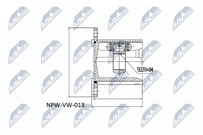 NTY NPW-VW-018 Joint Kit, drive shaft