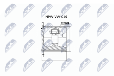 Joint Kit, drive shaft NTY NPW-VW-019