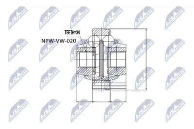 Joint Kit, drive shaft NTY NPW-VW-020