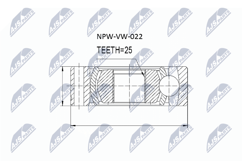 NTY NPW-VW-022 Joint, propshaft