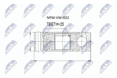 Joint, propshaft NTY NPW-VW-022
