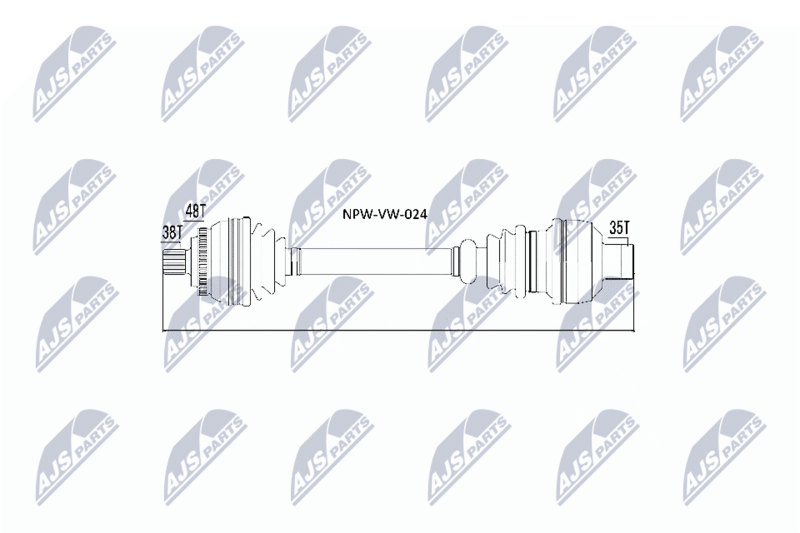 NTY NPW-VW-024 Drive Shaft