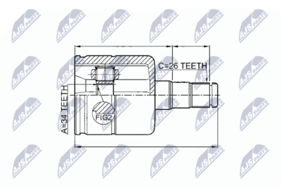 Joint Kit, drive shaft NTY NPW-VW-025