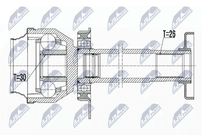 NTY NPW-VW-044 Joint Kit, drive shaft