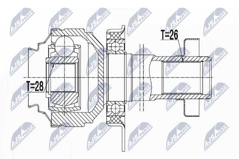 NTY NPW-VW-051 Joint Kit, drive shaft
