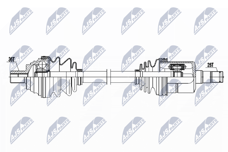 NTY NPW-VW-052 Drive Shaft