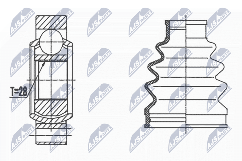 NTY NPW-VW-066 Joint Kit, drive shaft