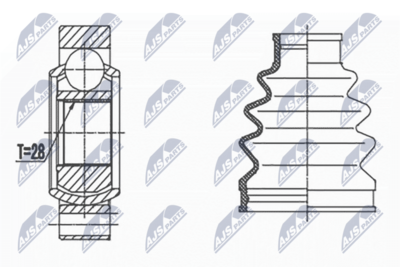 Joint Kit, drive shaft NTY NPW-VW-066