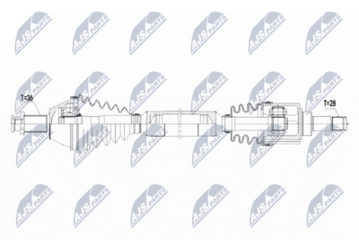 Drive Shaft NTY NPW-VW-071