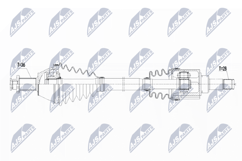NTY NPW-VW-073 Drive Shaft