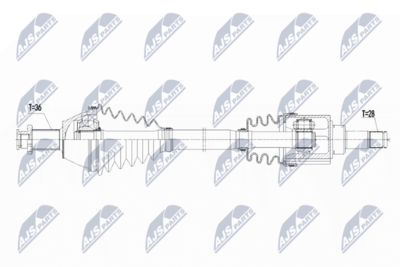 Drive Shaft NTY NPW-VW-073