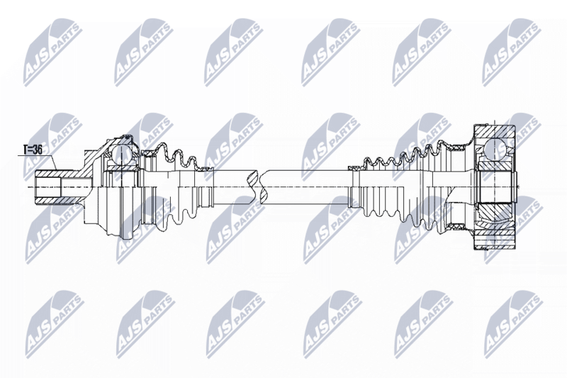 NTY NPW-VW-087 Drive Shaft