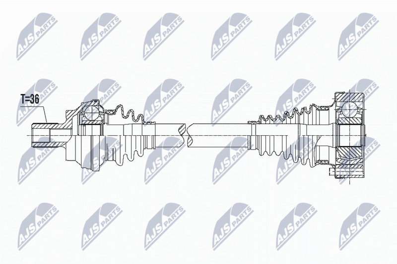 NTY NPW-VW-089 Drive Shaft