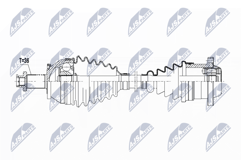 NTY NPW-VW-093 Drive Shaft