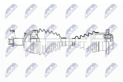 Drive Shaft NTY NPW-VW-093