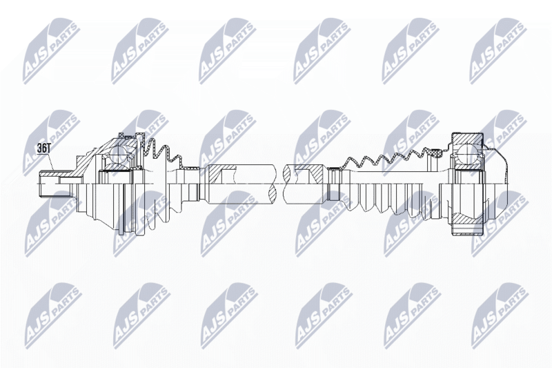 NTY NPW-VW-107 Drive Shaft