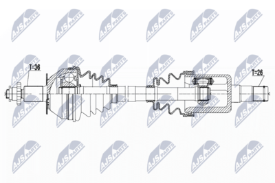 Drive Shaft NTY NPW-VW-125