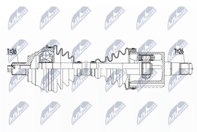 Drive Shaft NTY NPW-VW-133