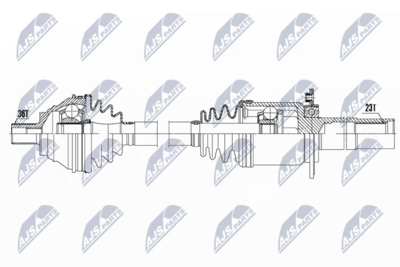 Drive Shaft NTY NPW-VW-135