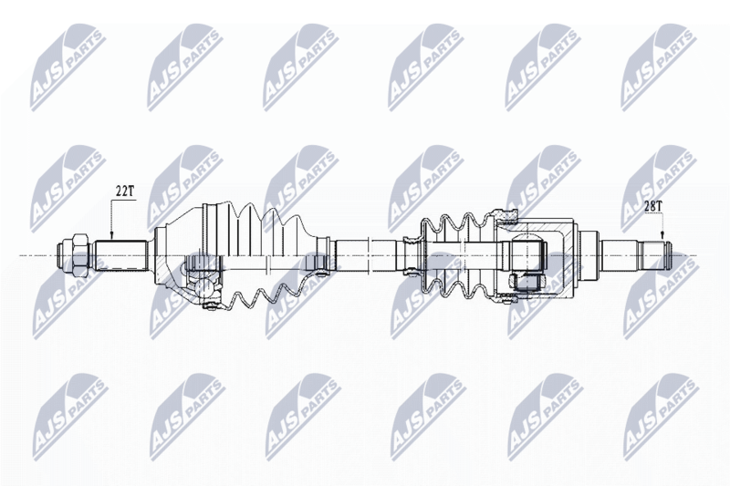 NTY NPW-VW-153 Drive Shaft