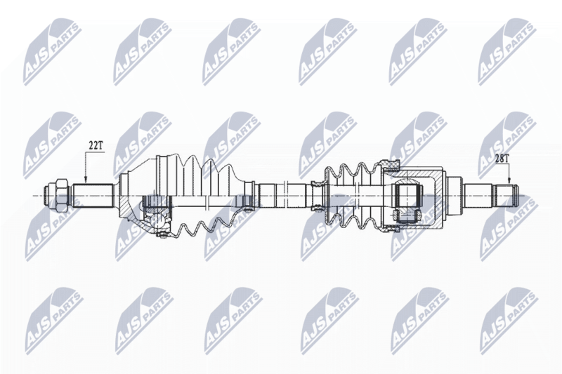 NTY NPW-VW-155 Drive Shaft