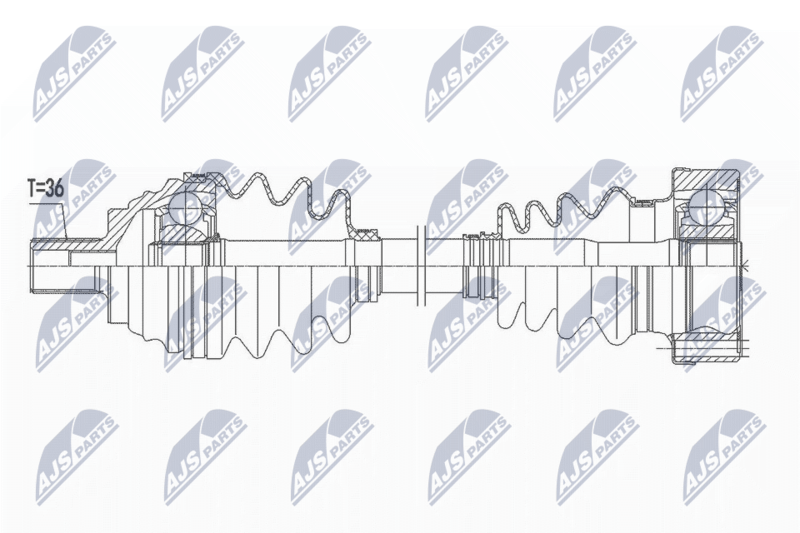 NTY NPW-VW-161 Drive Shaft