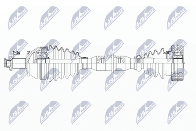 Drive Shaft NTY NPW-VW-162