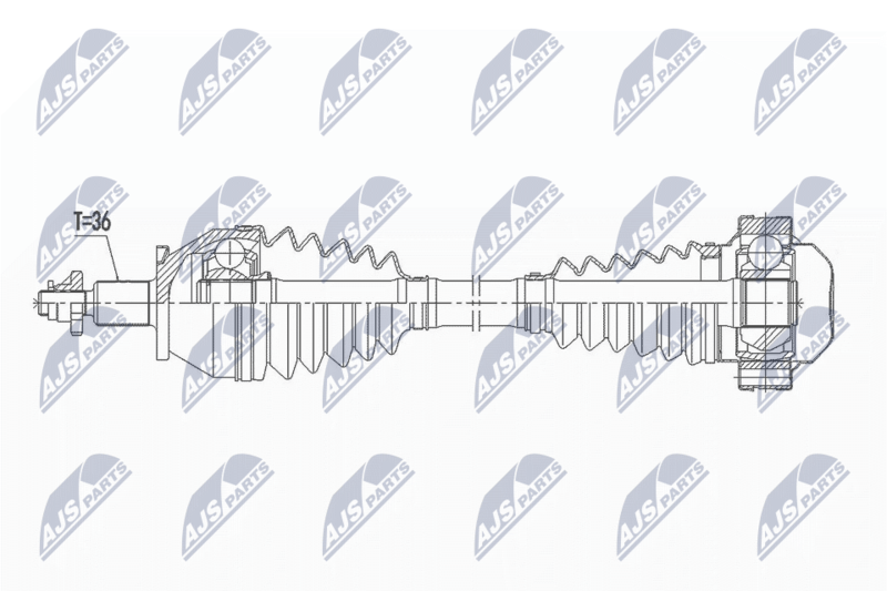 NTY NPW-VW-163 Drive Shaft