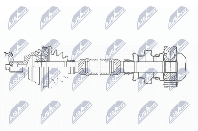NTY NPW-VW-164 Drive Shaft