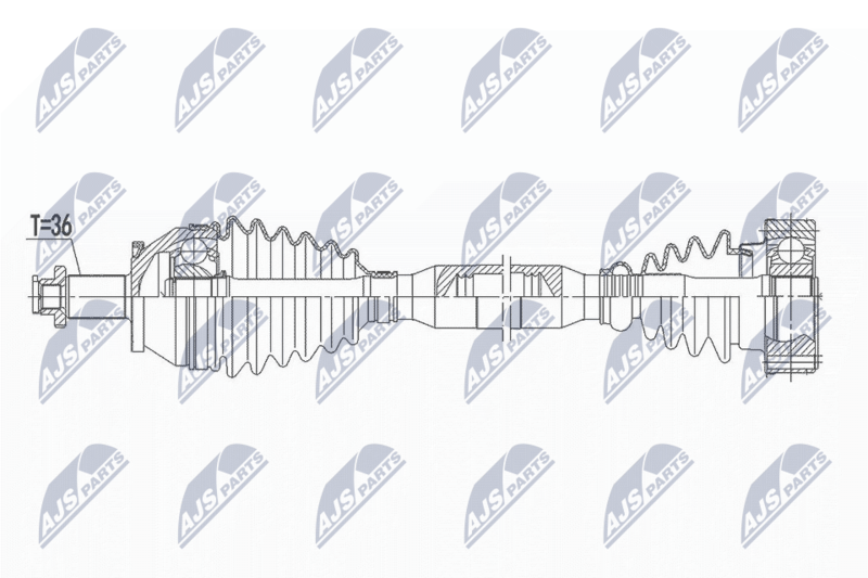 NTY NPW-VW-165 Drive Shaft