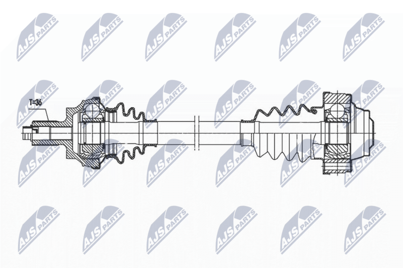 NTY NPW-VW-167 Drive Shaft