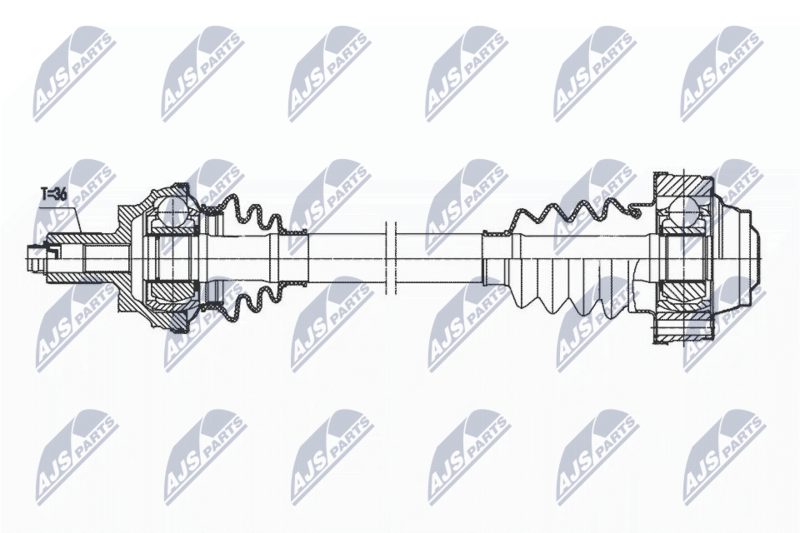 NTY NPW-VW-168 Drive Shaft