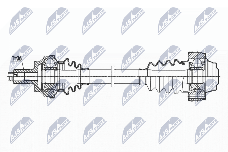 NTY NPW-VW-170 Drive Shaft