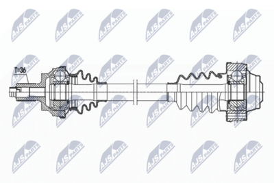Drive Shaft NTY NPW-VW-170