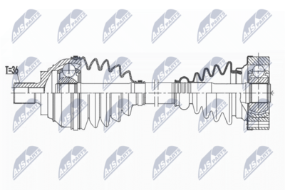 Drive Shaft NTY NPW-VW-172