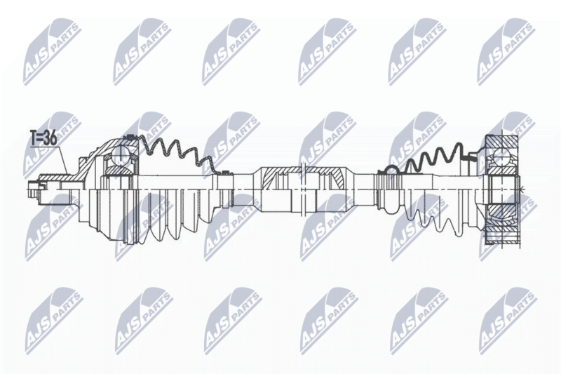 NTY NPW-VW-173 Drive Shaft