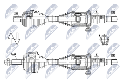 Drive Shaft NTY NPW-VW-179