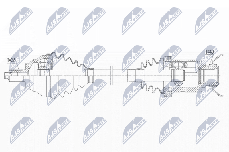 NTY NPW-VW-183 Drive Shaft