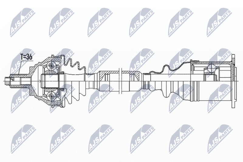 NTY NPW-VW-184 Drive Shaft