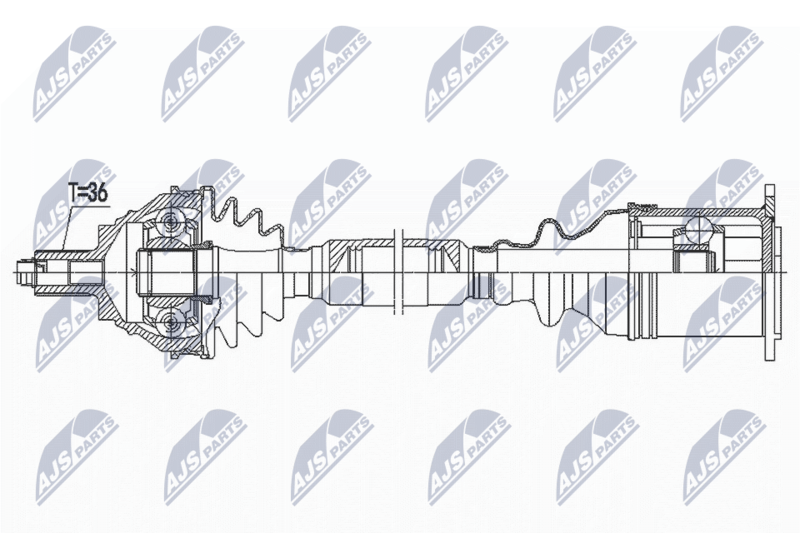 NTY NPW-VW-185 Drive Shaft